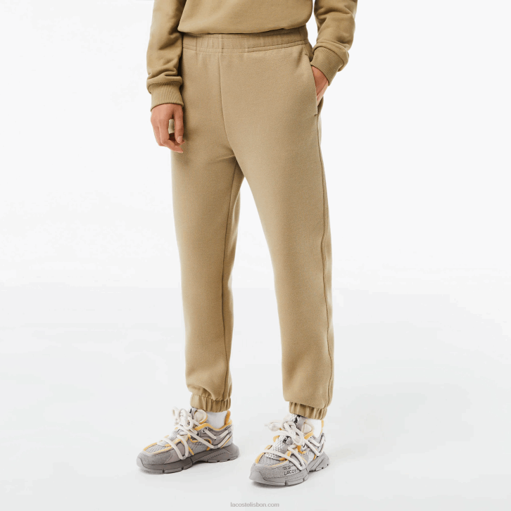 mulheres Lacoste bege cb8 joggers de algodão misturado 08D02412