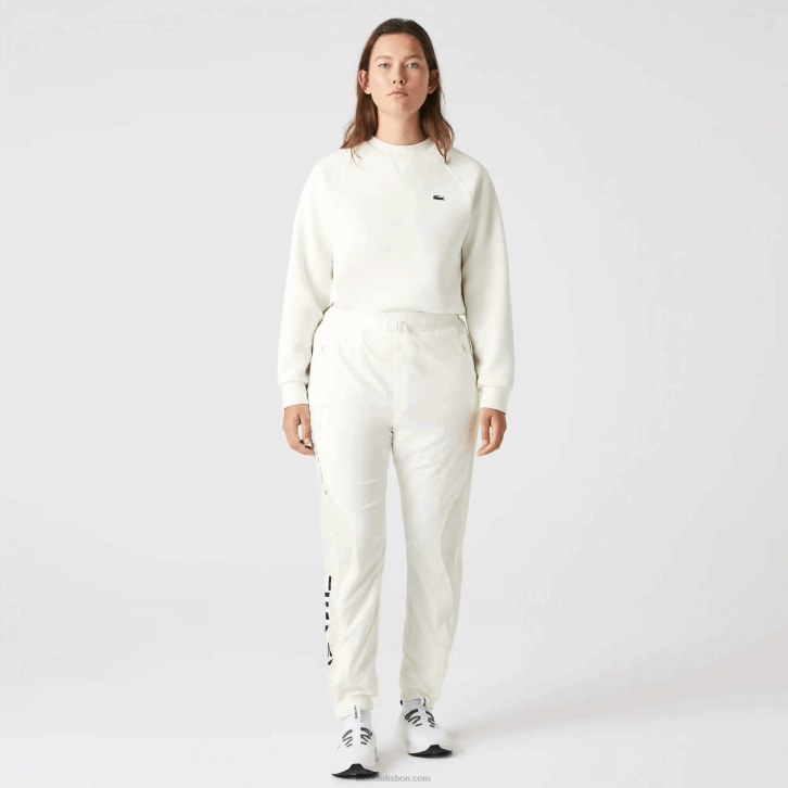 mulheres Lacoste branco 70v calça estampada náutica 08D02554