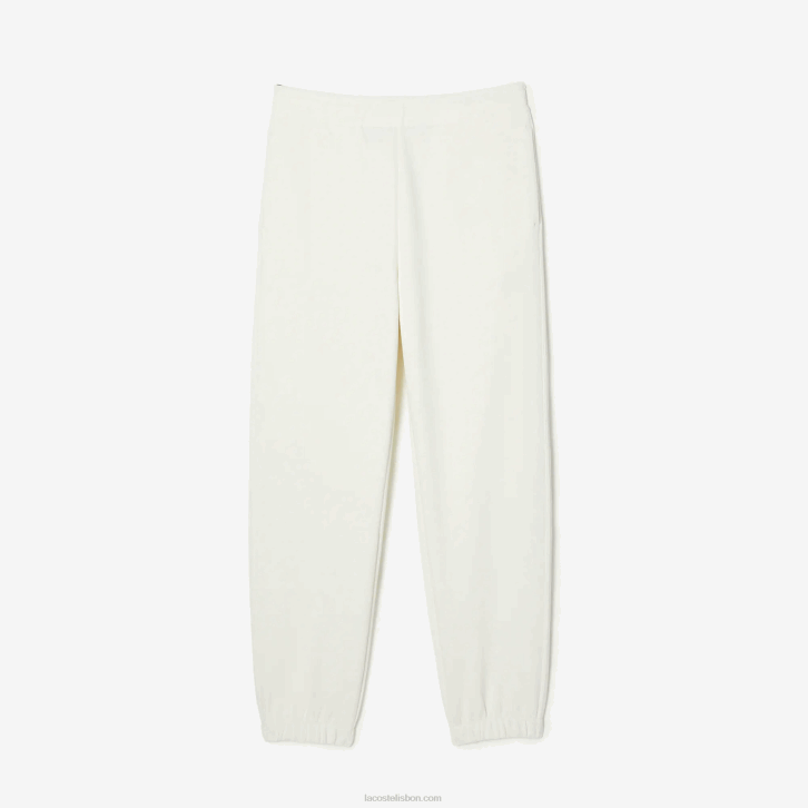 mulheres Lacoste branco 70v joggers de algodão misturado 08D02551