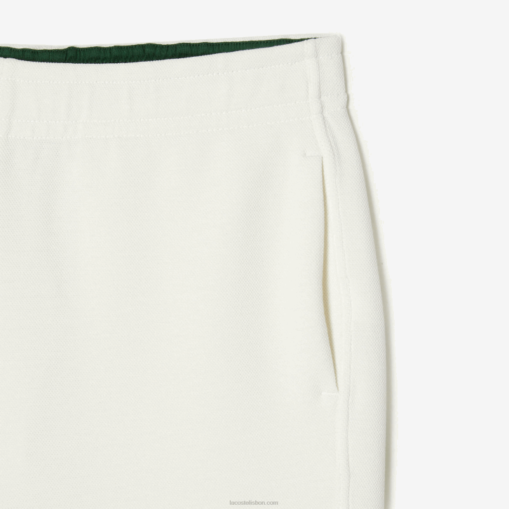 mulheres Lacoste branco 70v joggers de algodão misturado 08D02551