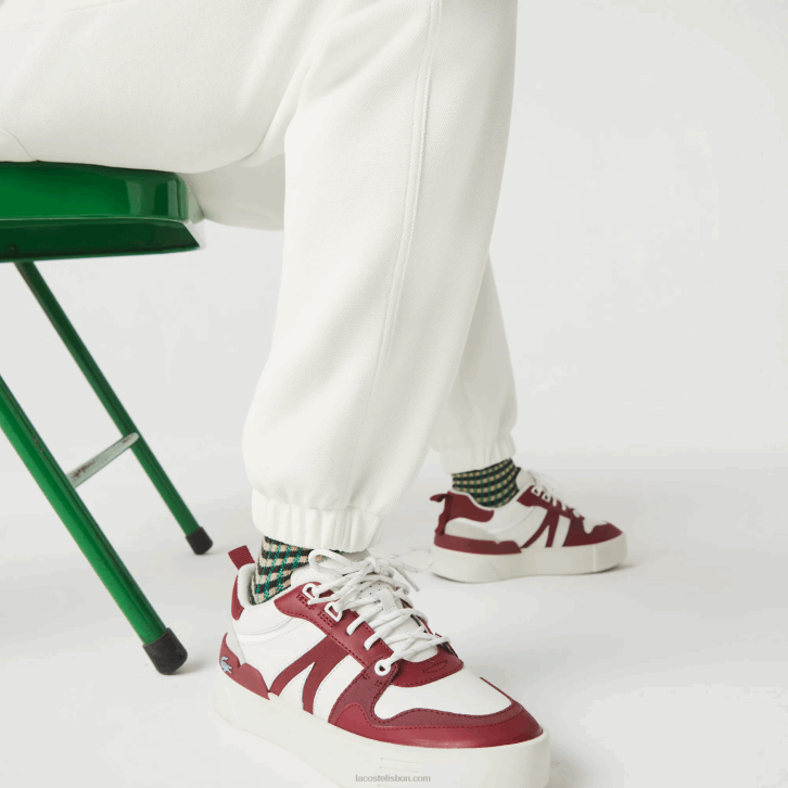 mulheres Lacoste branco 70v joggers de algodão misturado 08D02551