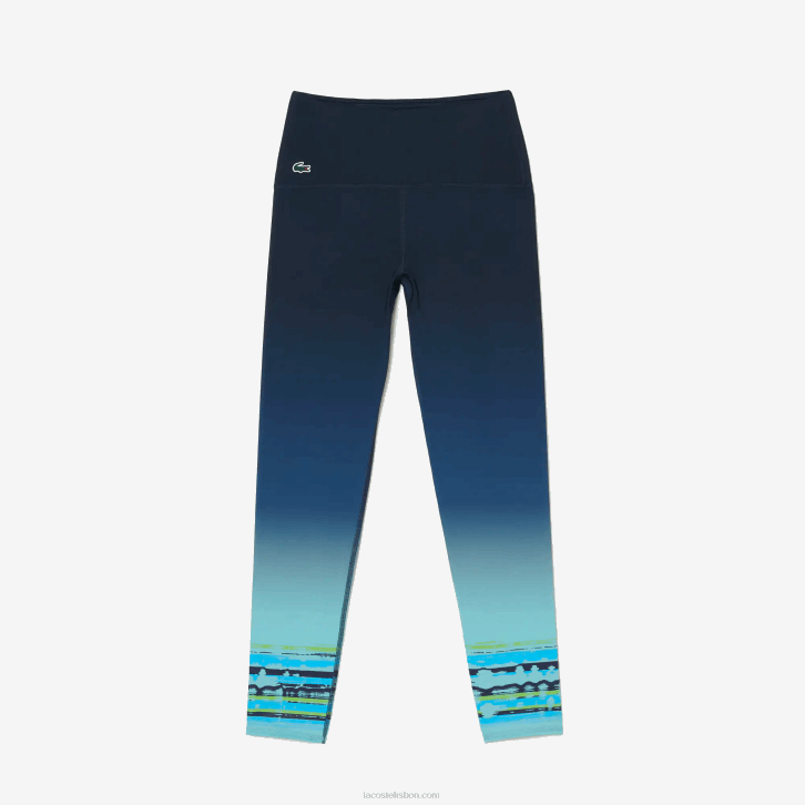 mulheres Lacoste kxe azul leggings esporte miami edição aberta 08D02410