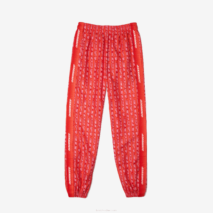 mulheres Lacoste laranja vermelho rosa zi1 calça de trilha com estampa de logo 08D02396