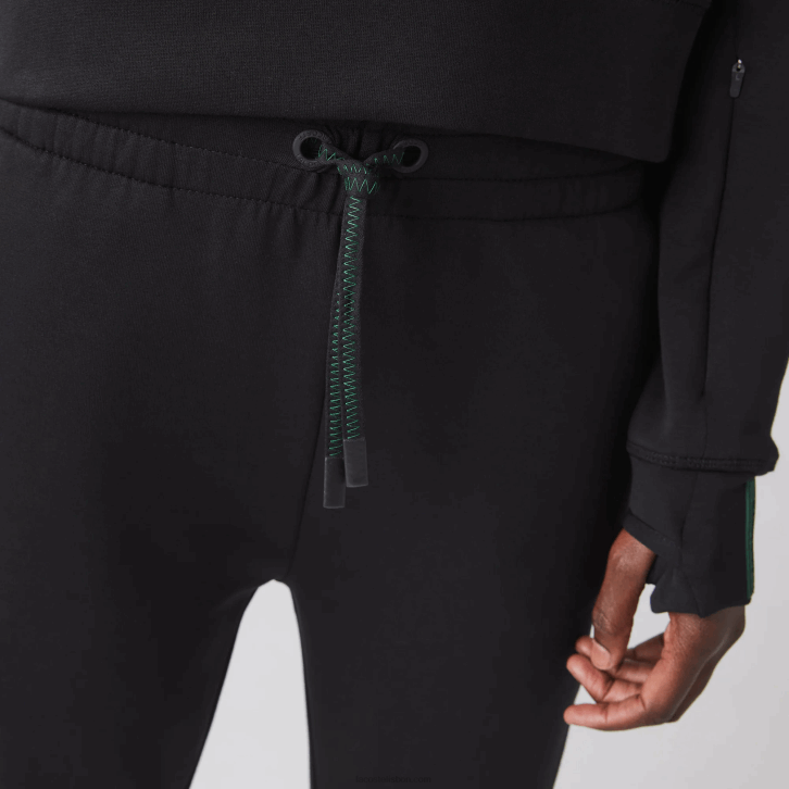 mulheres Lacoste preto 031 calça de malha de algodão 08D02404