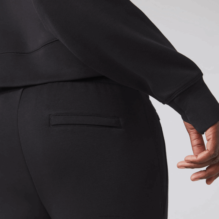 mulheres Lacoste preto 031 calça de malha de algodão 08D02404