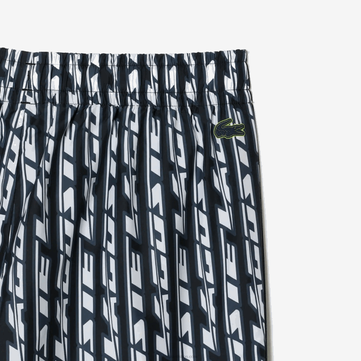 mulheres Lacoste preto azul branco zi8 calça de trilha com estampa de logo 08D02395
