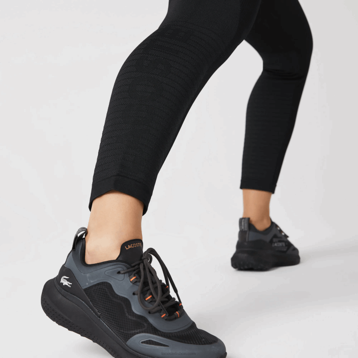 mulheres Lacoste preto c31 leggings segunda pele esportiva de cintura alta 08D02597
