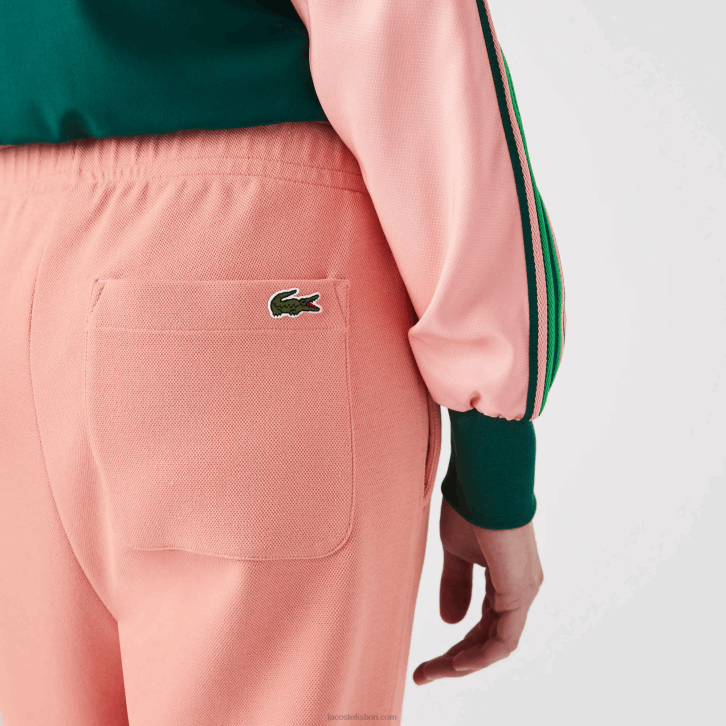 mulheres Lacoste rosa 5mm joggers de algodão misturado 08D02424