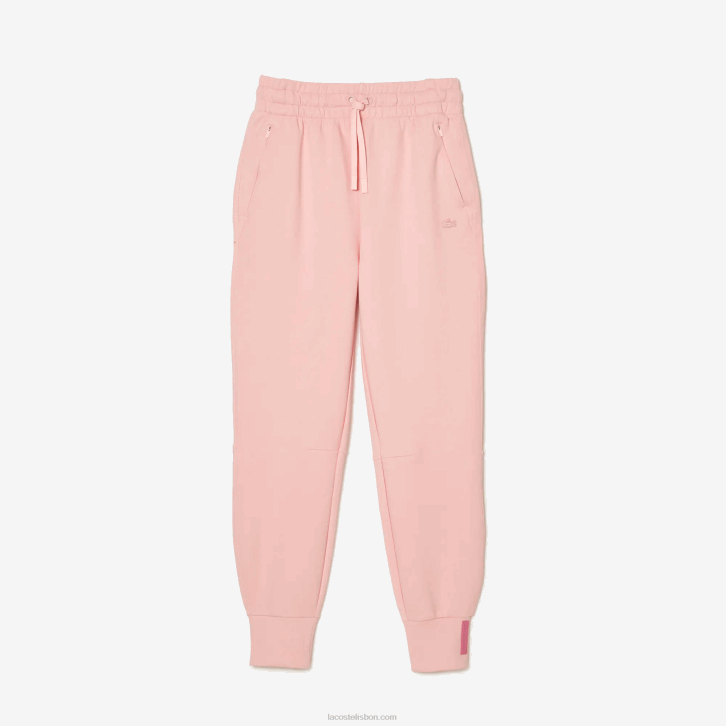 mulheres Lacoste rosa kf9 calça de malha de algodão 08D02403