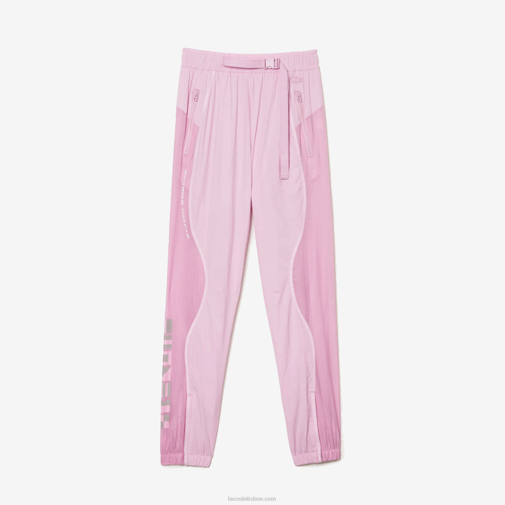 mulheres Lacoste rosa z4h calça estampada náutica 08D02555