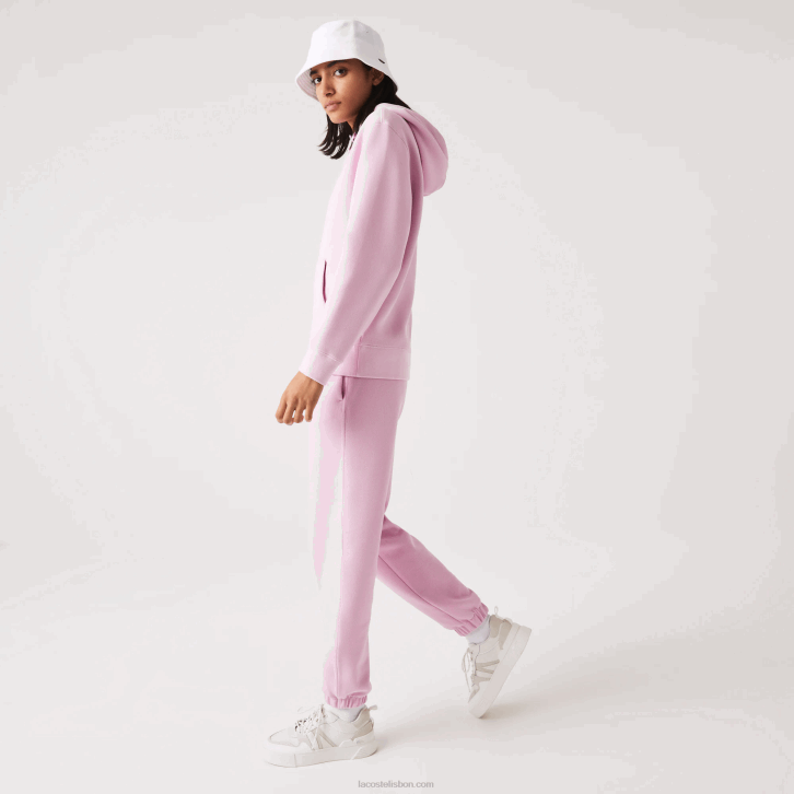 mulheres Lacoste rosa z4h joggers de algodão misturado 08D02538