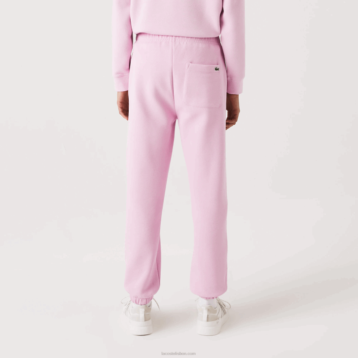 mulheres Lacoste rosa z4h joggers de algodão misturado 08D02538