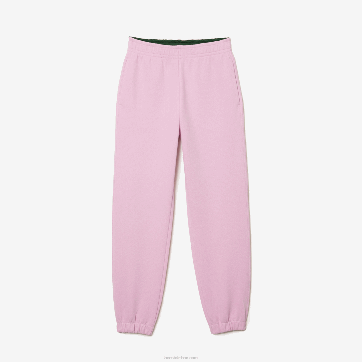 mulheres Lacoste rosa z4h joggers de algodão misturado 08D02538