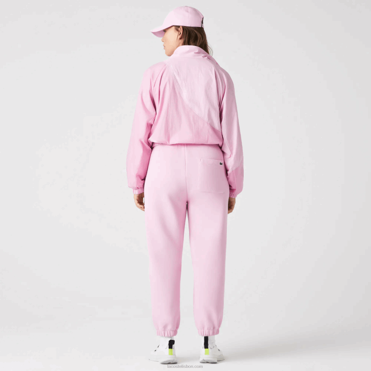 mulheres Lacoste rosa z4h joggers de algodão misturado 08D02538