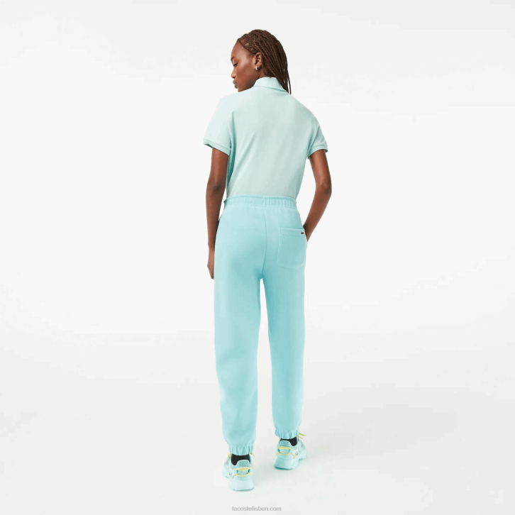 mulheres Lacoste turquesa bvg joggers de algodão misturado 08D02415