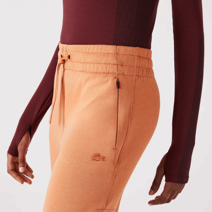 mulheres Lacoste wwc laranja calça de malha de algodão 08D02405