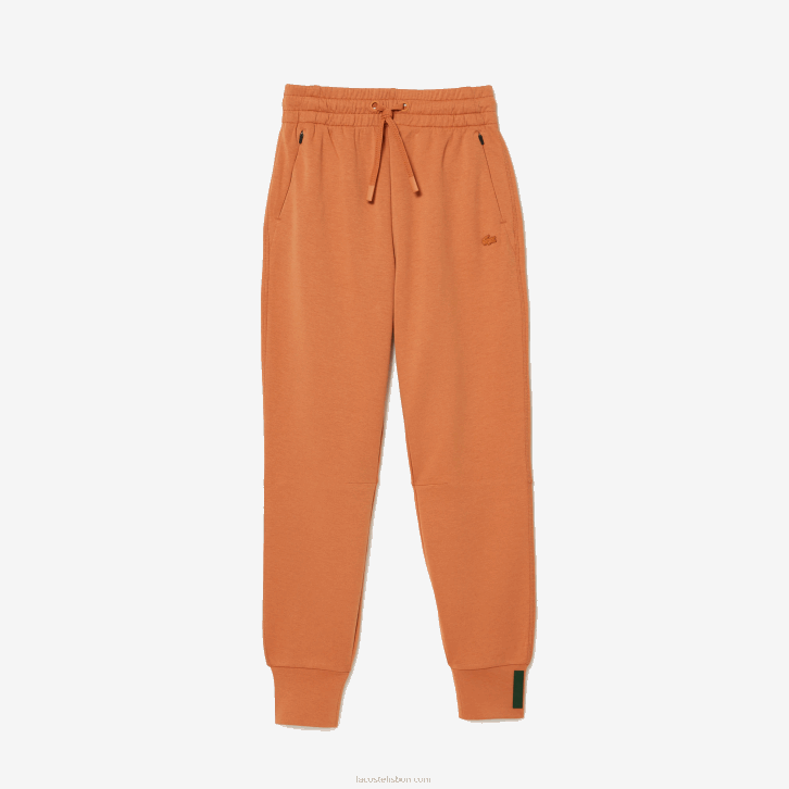 mulheres Lacoste wwc laranja calça de malha de algodão 08D02405
