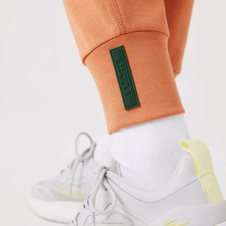 mulheres Lacoste wwc laranja calça de malha de algodão 08D02405