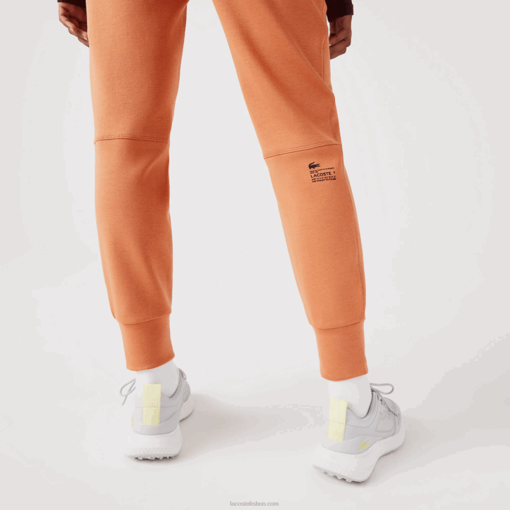 mulheres Lacoste wwc laranja calça de malha de algodão 08D02405