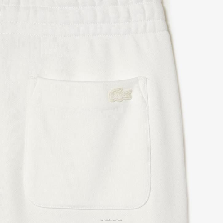 mulheresbranco 70v calça esportiva de lã de algodão lacoste x goop 08D02665