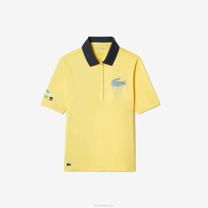 mulheres Lacoste amarelo 107 pólo esporte miami edição aberta 08D02373