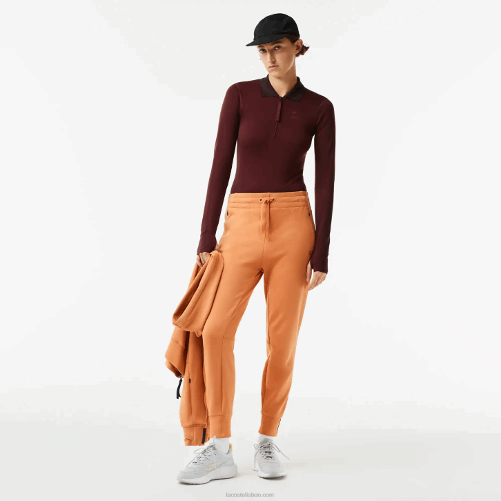 mulheres Lacoste bordeaux zs1 body gola com zíper 08D02496