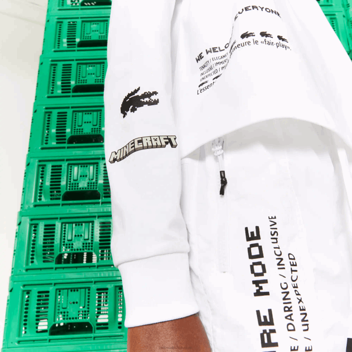 mulheres Lacoste branco 001 pólo de algodão oversized live x minecraft 08D02523