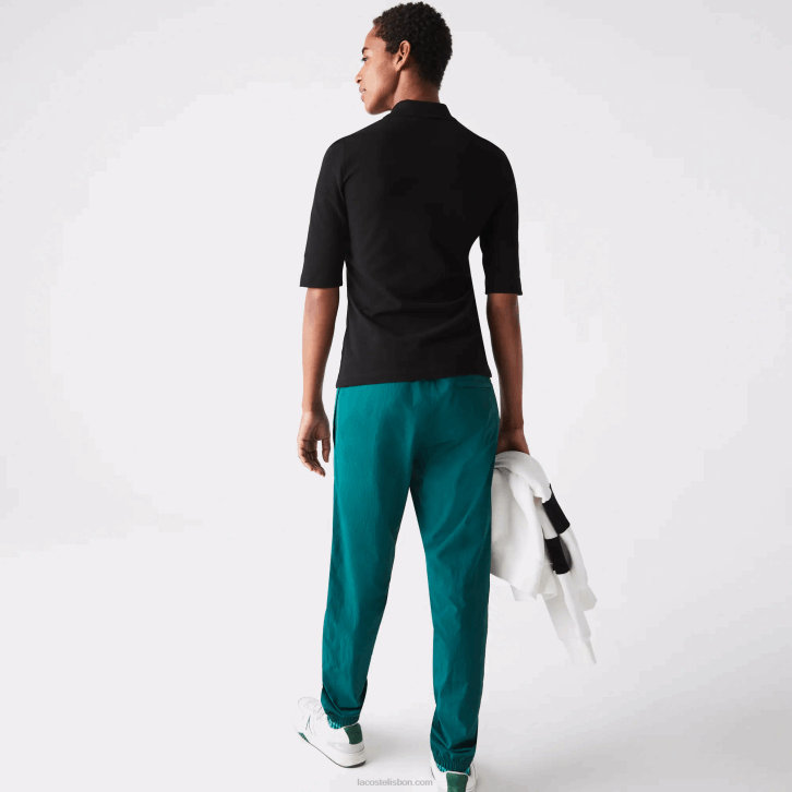 mulheres Lacoste preto 031 polo de algodão flexível slim fit 08D02515