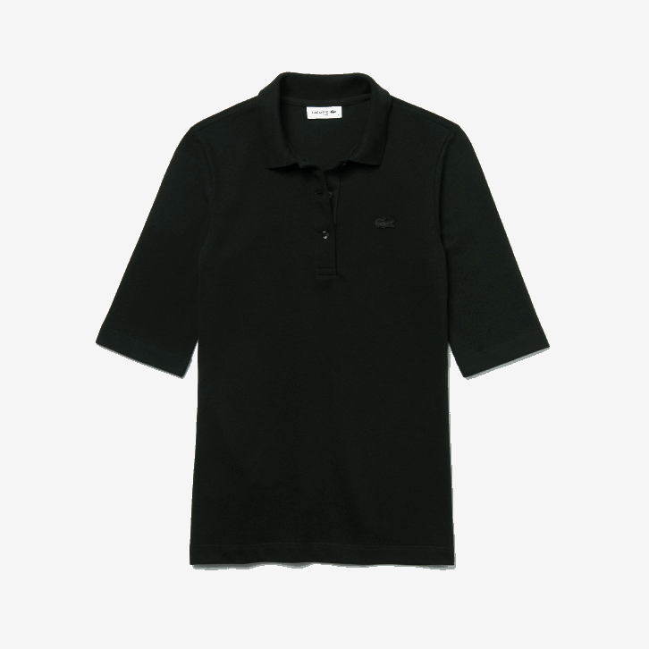 mulheres Lacoste preto 031 polo de algodão flexível slim fit 08D02515