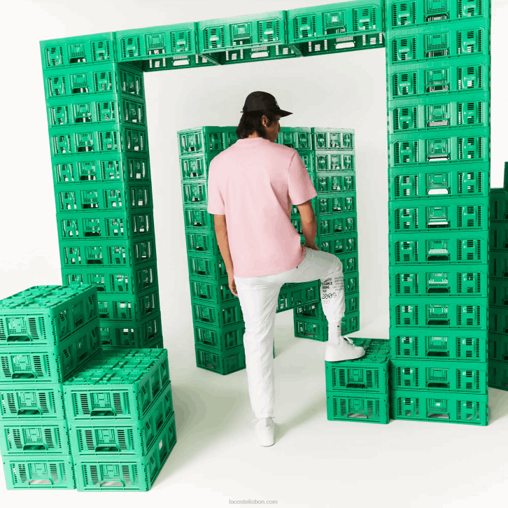 mulheresrosa 7sy camiseta de algodão orgânico com estampa lacoste x minecraft 08D0879