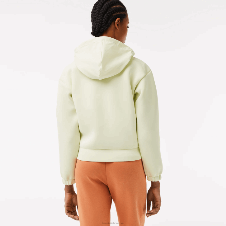 mulheres Lacoste amarelo 6gd moletom esporte solto com zíper 08D02383