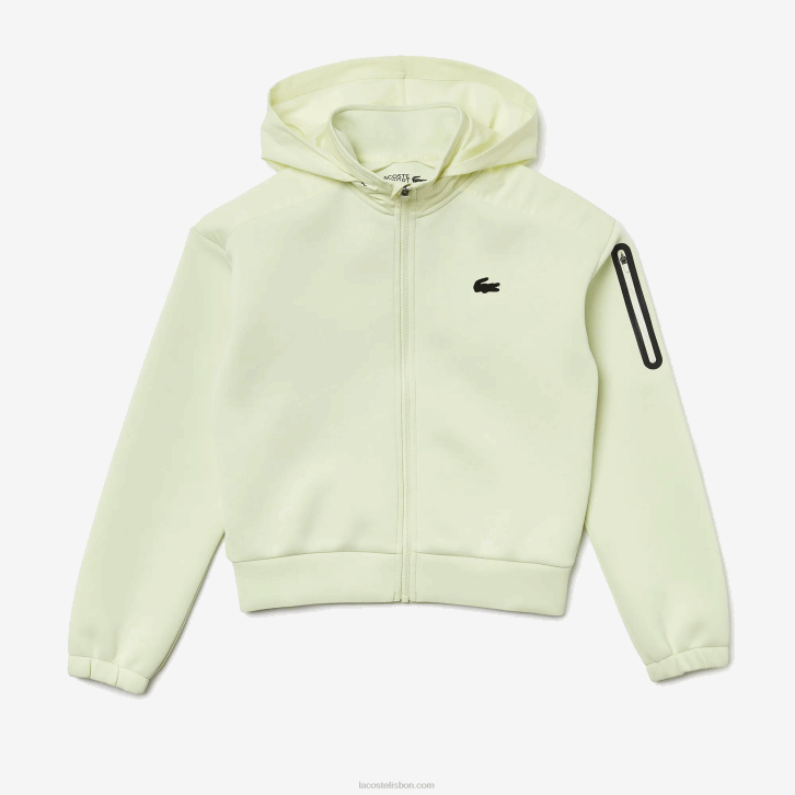 mulheres Lacoste amarelo 6gd moletom esporte solto com zíper 08D02383