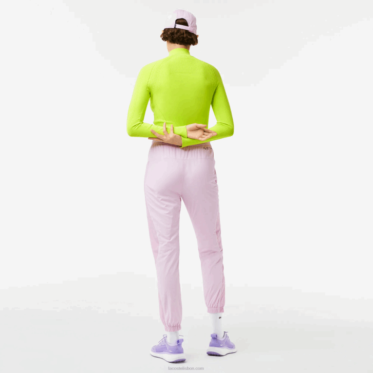 mulheres Lacoste amarelo 90v suéter com zíper 08D02645