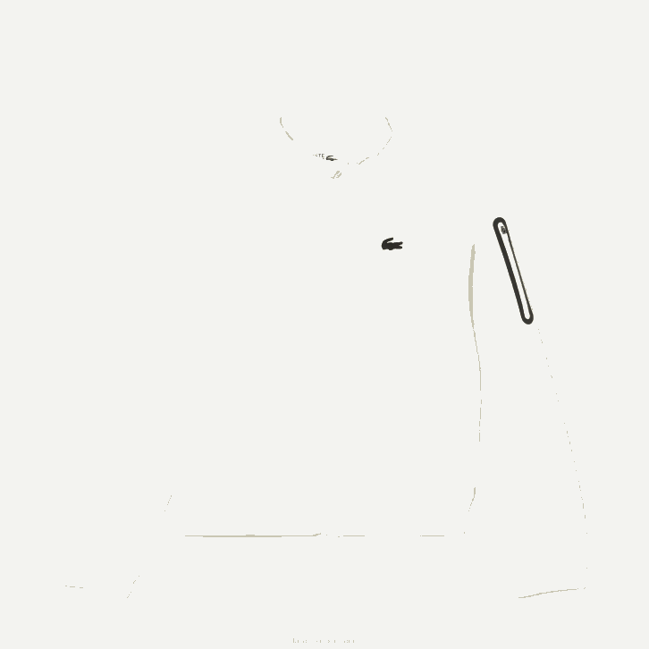 mulheres Lacoste branco 70v moletom esporte solto com zíper 08D02381