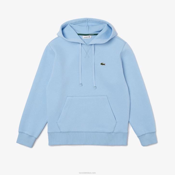 mulheres Lacoste hbp azul moletom de mistura de algodão com capuz de ajuste solto 08D02528