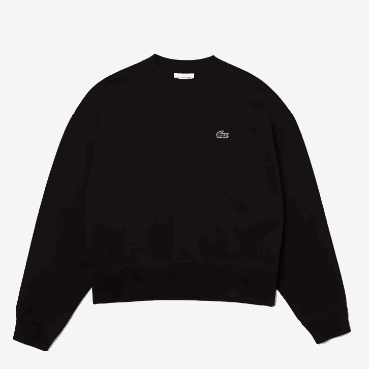 mulheres Lacoste preto 031 moletom com logo nas costas 08D02391