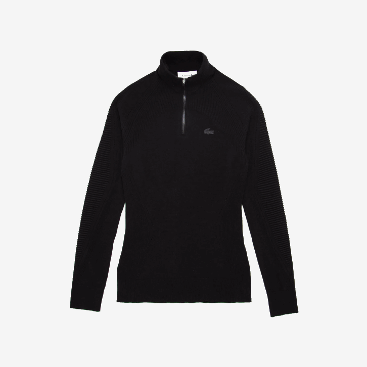 mulheres Lacoste preto 031 suéter com zíper 08D02646