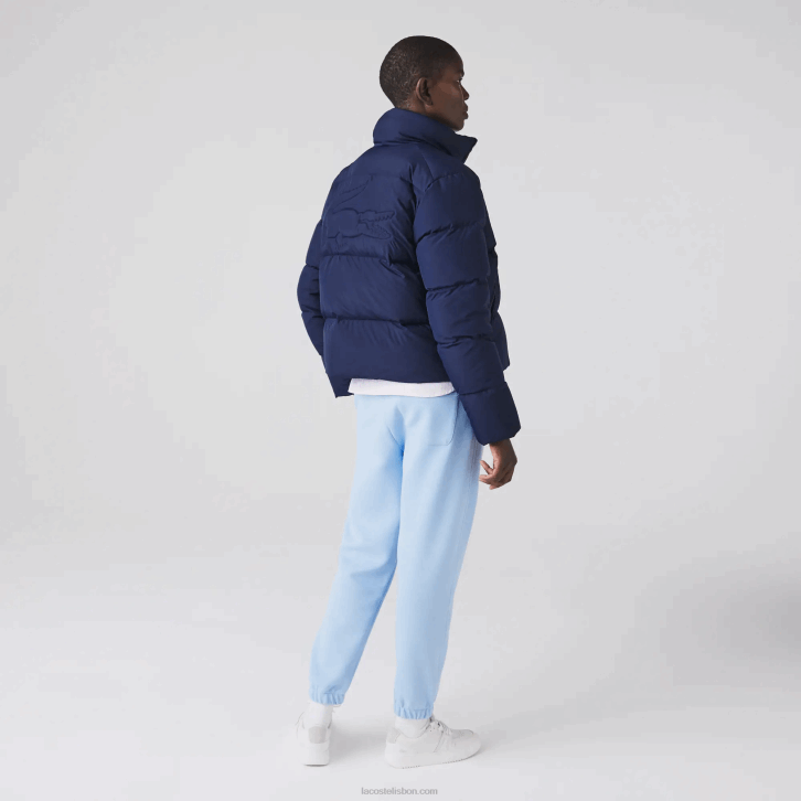 mulheres Lacoste azul marinho 166 jaqueta acolchoada dobrável 08D02616