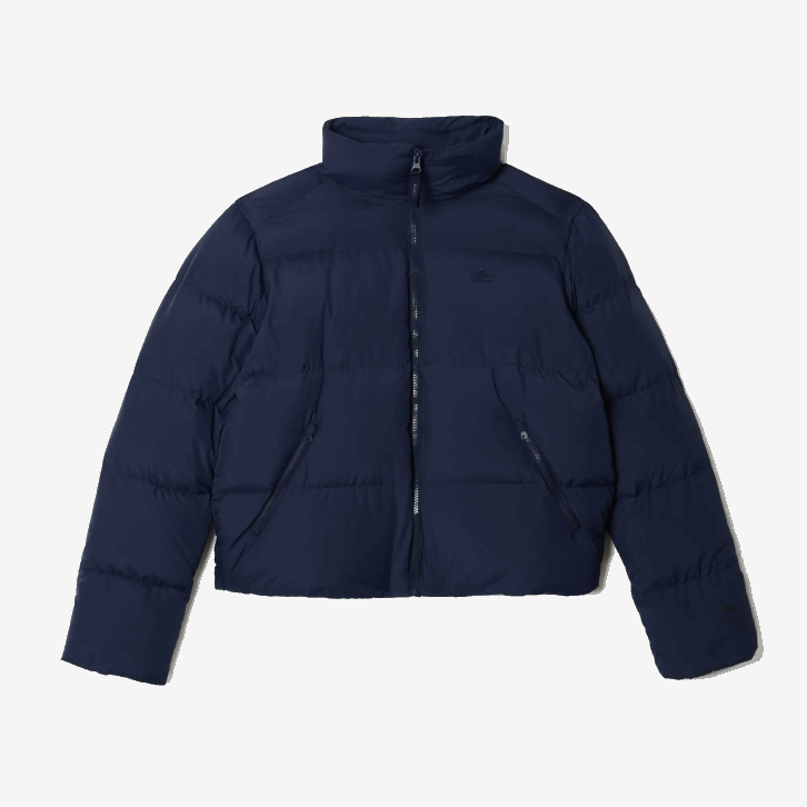 mulheres Lacoste azul marinho 166 jaqueta acolchoada dobrável 08D02616