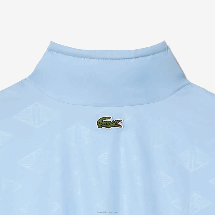 mulheres Lacoste hbp azul jaqueta com estampa de monograma 08D02440