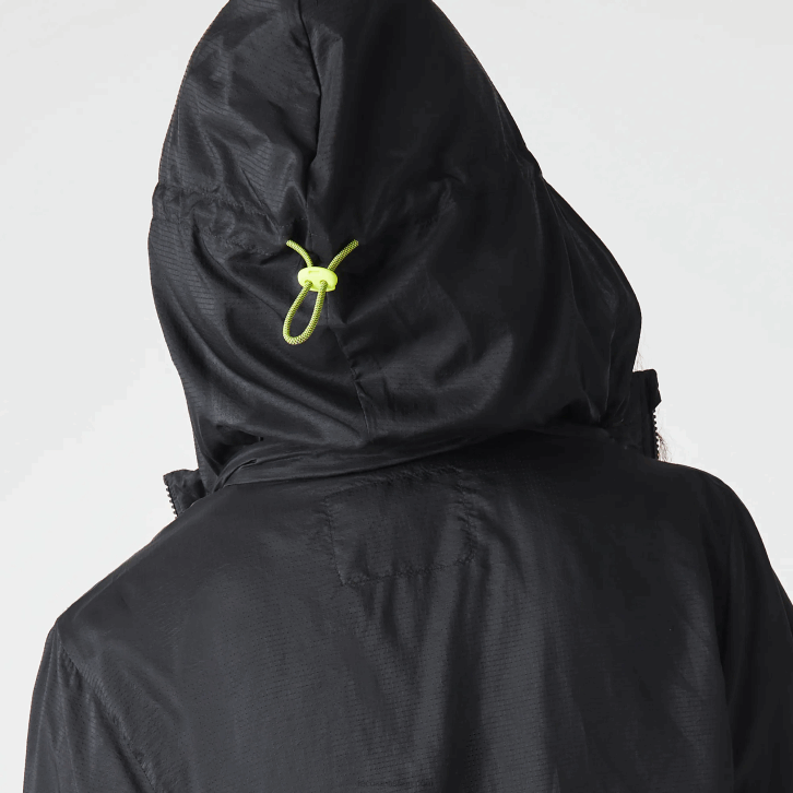mulheres Lacoste preto 031 jaqueta repelente de água embalável esportiva 08D02619