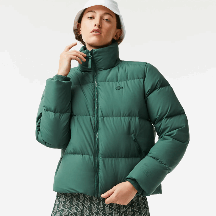 mulheres Lacoste verde 5hx jaqueta acolchoada dobrável 08D02615