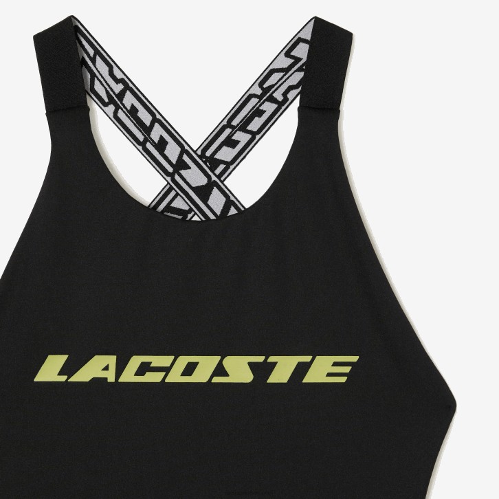 mulheres Lacoste preto 031 Fato de banho de poliéster reciclado de peça única 08D02459
