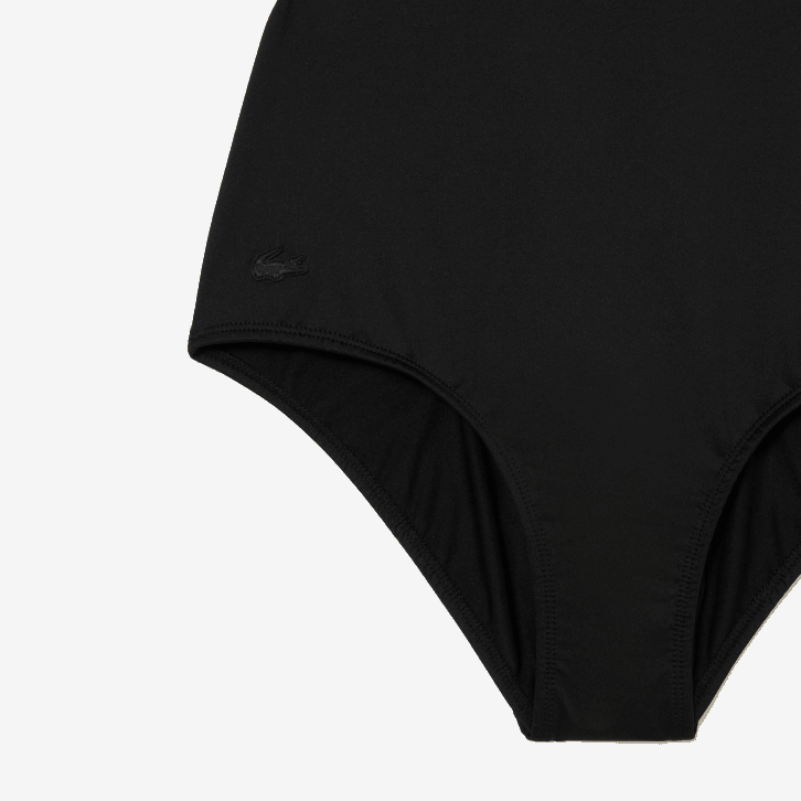 mulheres Lacoste preto 031 Fato de banho de poliéster reciclado de peça única 08D02459