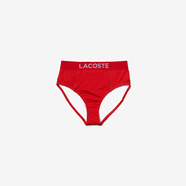 mulheres Lacoste pwy vermelho azul estampa de biquíni 08D02662