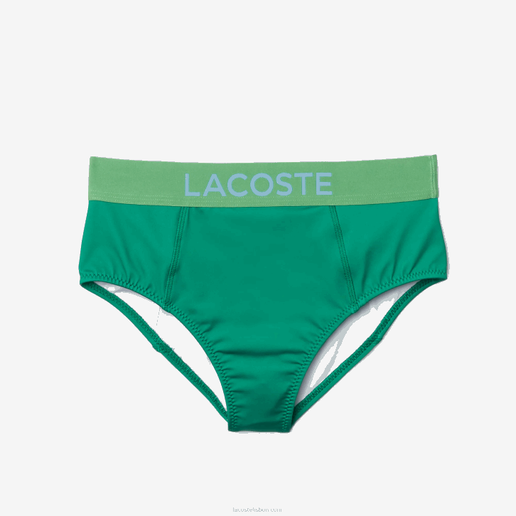 mulheres Lacoste verde azul qag estampa de biquíni 08D02663