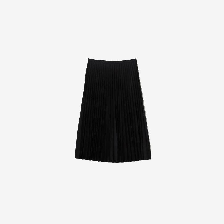 mulheres Lacoste preto 031 saia plissada fluida cintura elástica 08D02601