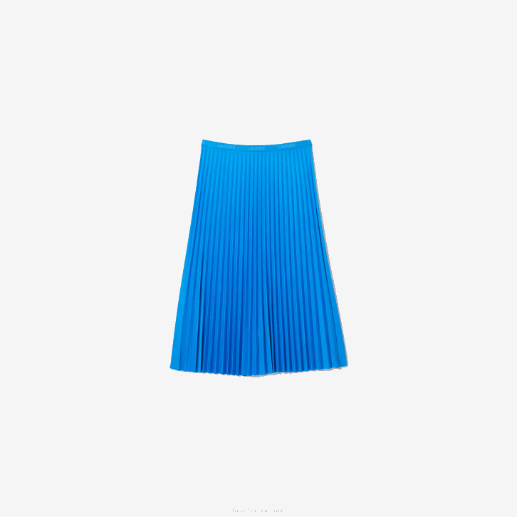mulheres Lacoste ptv azul saia plissada fluida cintura elástica 08D02600