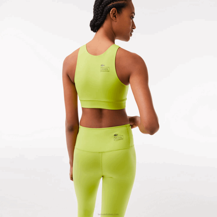 mulheres Lacoste amarelo 90v sutiã esportivo sem costura 08D02550