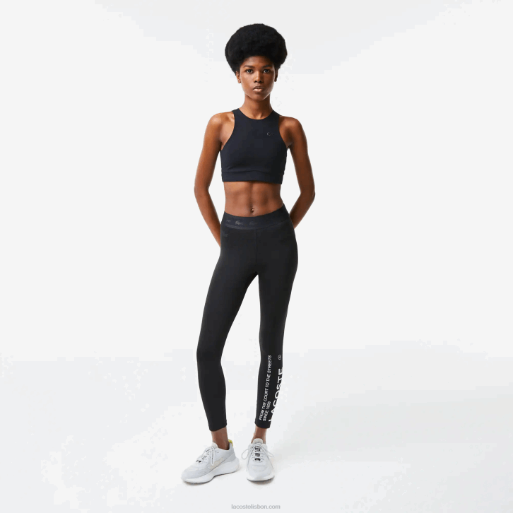 mulheres Lacoste preto 031 sutiã esportivo sem costura 08D02548